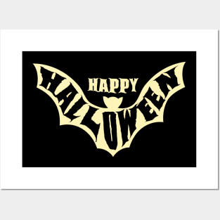 Happy Halloween Bat Posters and Art